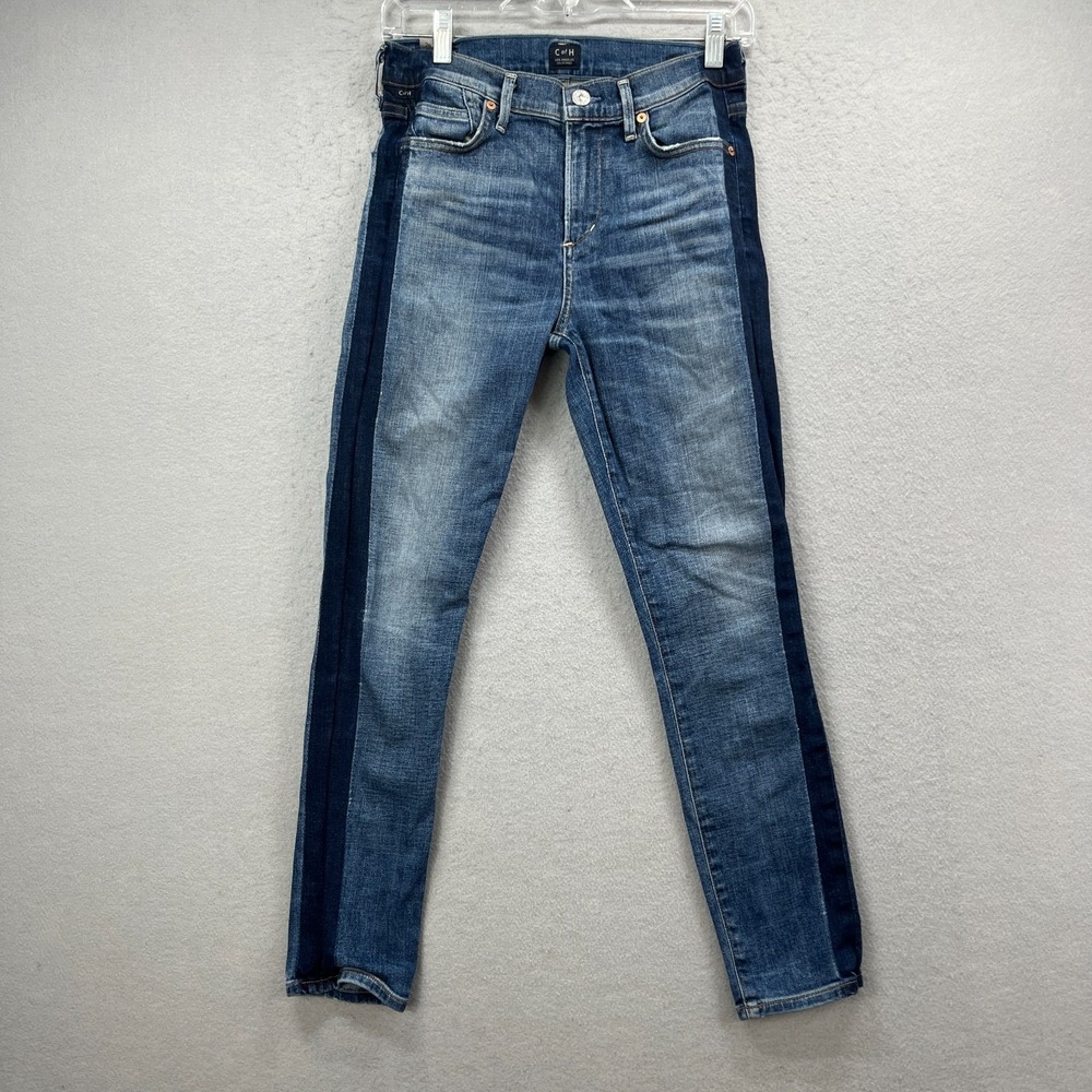 C of H Rocket Crop High Rise Skinny Jeans Women 26 Blue Stretch Denim Pants